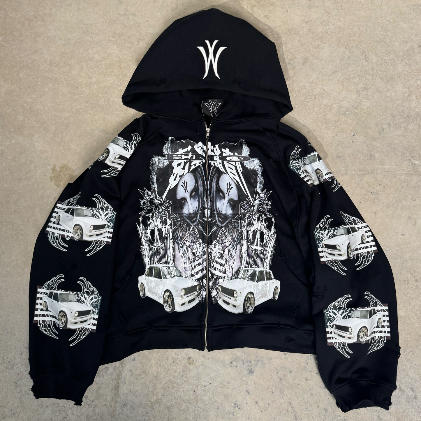 "byedEMOx" zip hoodie