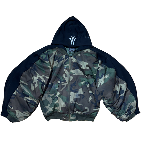 DECONSTRUCTED CAMOUFLAGE BOMBER JACKET bd”mx”