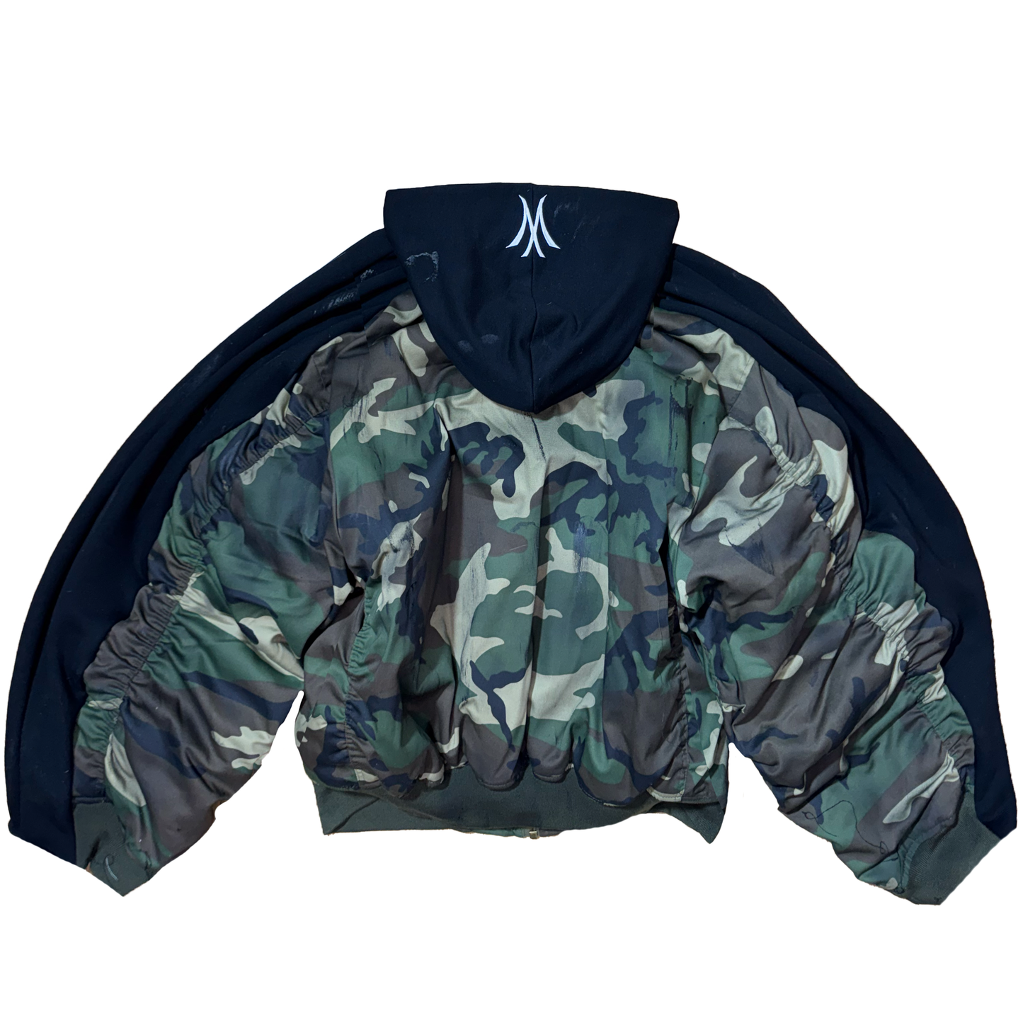 DECONSTRUCTED CAMOUFLAGE BOMBER JACKET bd”mx”