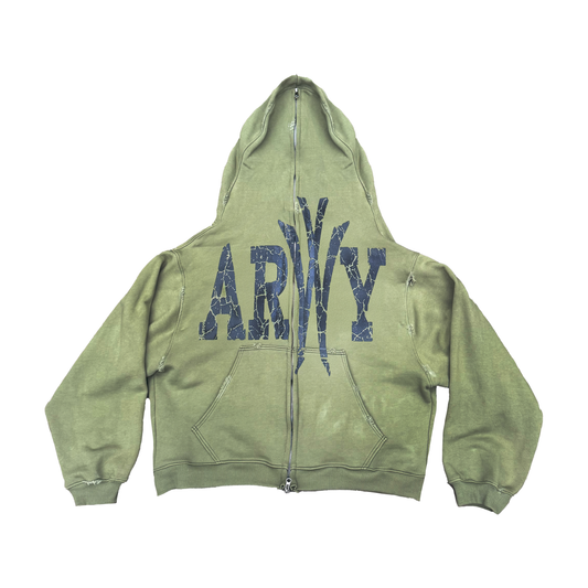 "ARMY" full zip hoodie