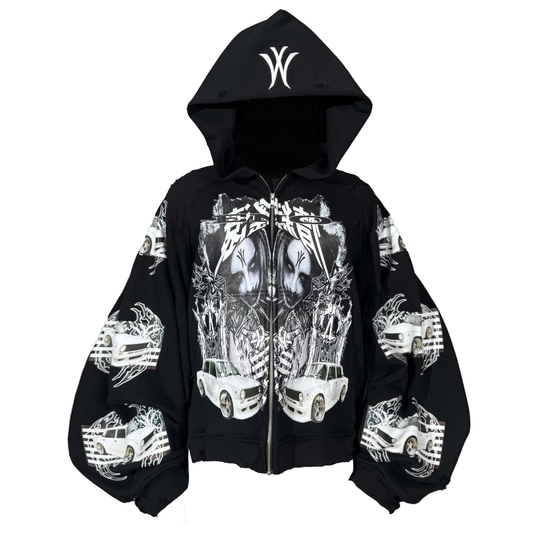 "byedEMOx" zip hoodie